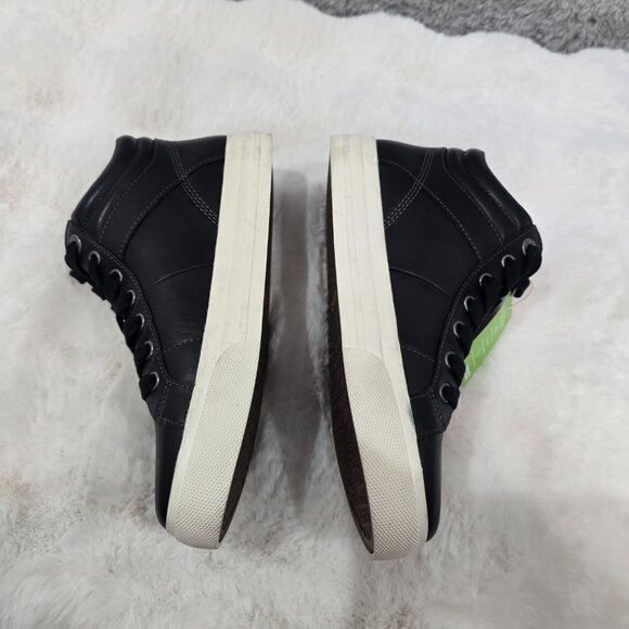 Taos Winner Black Leather Sneaker Women's Size 6 High Top Lace up & zipper NEW - Picture 8 of 9